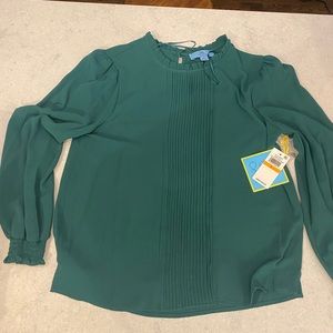 New CeCe hunter green blouse